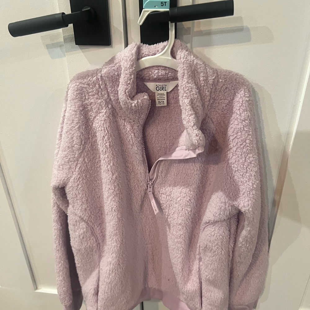 Athleta Soft Lavender Teddy Jacket
